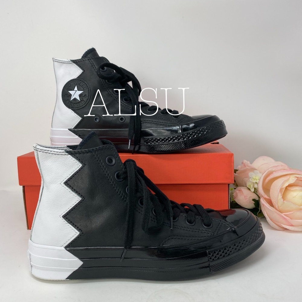 Converse Chuck 70 High Top Leather Black White W - Picture 2 of 8